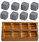 Cubetti di ghiaccio del whisky Pietre del whisky Set regalo con vassoio High-tech lucido riutilizzabile non diluente pietre per bevande moderne gadget per whisky vassoio di legno pietre del whisky