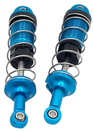 harayaa 2X 1:16 hydraulische vordere und hintere Stoßdämpfer Ersatzteile Aluminium RC Dämpfer Zubehör für 16101 16106 RC Car DIY, Blau