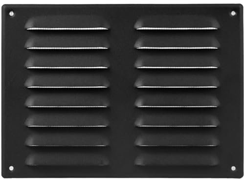 Repa Market Grille d'aération anthracite de 260 mm x 190 mm – Grilles de retour d'air de qualité – pour plafond et mur latéral – Système CVC – Avec écran de protection (26 x 19 cm)