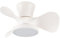 wonderlamp - Ventilador de techo pequeño ø56cm LED Merial Blanco CCT 3000-4000-6000K 20W con Temporizador y Mando