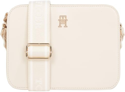 Tommy Hilfiger Damen Umhängetasche Logotape Camera Bag Breiter Tragegurt, Beige (Sugarcane), Einheitsgröße