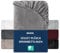 DREAMZIE Premium Frottee Spannbettlaken 140 x 200-160 x 200, Cashmere-Touch Bettlaken Jersey Fleece Spannbetttuch Laken, Grau