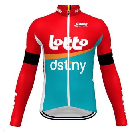 RDCYCLIST 2024 World Tour Team BELGIAN Championship Sunsreen Dünnes langärmeliges Radtrikot für Herren,Atmungsaktives Rennradtrikot Schnell trocknende Fahrradbekleidung (4XL)
