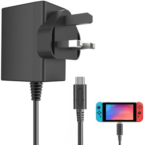 Charger for Nintendo Switch, Afenau 15V/2.6A Charging for Switch with 5FT Type-C Cable, AC Adapter Power for Switch Lite/Switch OLED/Switch Deck Dock/Switch Pro Controller