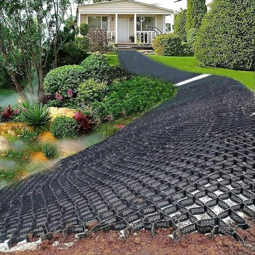 GFXYQPDNV Driveway Stabilization Grids ,2 Inch Gravel Ground Grid, Permeable Pavers Heavy Load Resistance Gravel Stabilization Grid(2x6m/6.5x19.7ft)-1