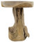 Meinposten Beistelltisch Teakholz Tisch Natur rund Dekotisch Pflanzentisch Braun Holz Ø25cm