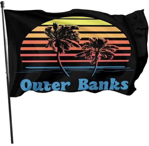 Outer Banks Drapeaux De Pirate Drôle Drapeau De Jardin Durable Jardin Signe Pour Intérieure Porche Extérieure 90X150Cm