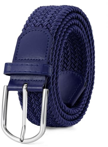 VONMELLI Cintura Elastica Intrecciata per Uomo e Donna, Multicolore Cintura Uomo per Jeans e Golf, Regolabile con Fibbia, Accessorio Casual