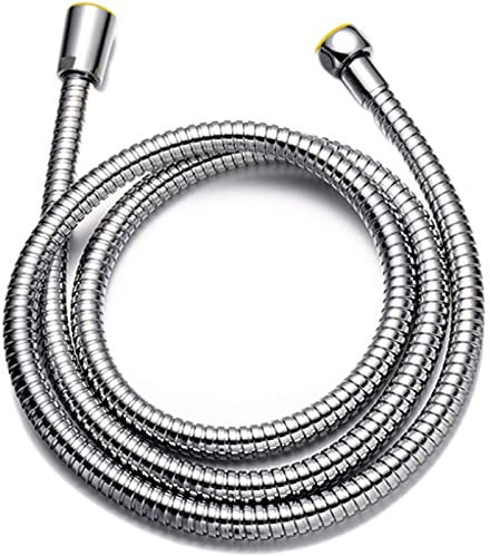 Janmobrian Duschschlauch,Brauseschlauch 1,2m / 1,5m / 2m Dusche Schlauchrohre Edelstahl Flexible Duschrohr Chrom Badezimmer Heizung Wasser Kopfleitung Für Bad Zubehör(1.2m Shower Hose)