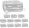Xoeryoy 12pcs Mini Koffer Kisten klare Plastik Mini Koffer Party Favor Box mit einem einziehbaren Rad für Hochzeits Geburtstagsfeierdekoration