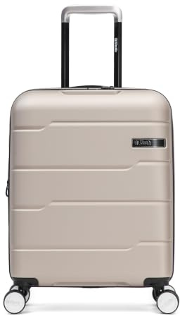 Unik REVOLUTION Hartschalenkoffer, 55 x 40 x 20 cm, IATA-geprüft, 2,8 kg, ABS robust und leicht, TSA-Schloss, ausziehbar, Doppelrollen 360°, Teleskopgriff bis 104 cm, Geschäftsreise, Taupe, Cabina