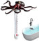 Xujuika Thermomètre Flottant pour Piscine,Grands Thermomètres Flottants avec Affichage XXL - Design Poulpe Écran Large Étanche Pour Aquarium Spa Jardin