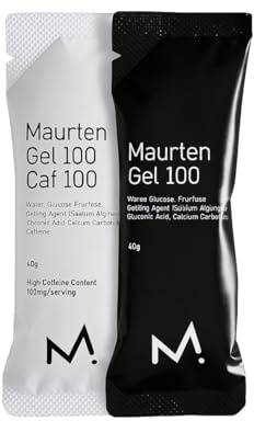 Maurten Gel 100 Mix Box - 6er Pack à 40g und 25g Kohlenhydrate - 4x Gel100 und 2x Gel100 CAF100 (mit 100mg Koffein) - magenschonende Hydrogel-Technologie für Ausdauersport - Ohne Konservierungsstoffe