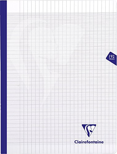 Clairefontaine 399341C Un Cahier Brochure Cousu Fil Mimesys Incolore - 24x32 cm - 192 Pages Grands Carreaux - Papier Blanc 90 g - Couverture Polypro