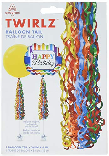 Amscan International 8231001 Tailstwirlz Primary Balloon, Medium