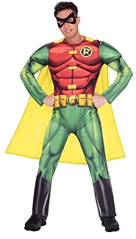 amscan (PKT++) (9906103) Mens Classic Robin Warner Bros Fancy Dress Costume (Extra Large)