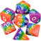 TuToy Set Di Dadi Arcobaleno Da 7 Pezzi Set Di Dadi A Più Facce Dadi Poliedrici Gioco Di Ruolo Gadget