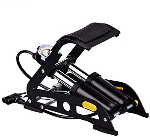RONGJJ Pumpe Fußpumpe, Doppelzylinder-hochdruckpedal-luftpumpen-inflator, Für Fahrräder, Autoreifen, Motorräder Manometer