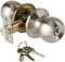 SDMAX Silver Door Knob Lock, Stainless Steel, Entrance Door Knobb Set~Key Turn Lock~Bedroom/Hotel/Internal Lock