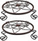 NILICAN Plant Heavy Flower Stand Topfboden Rad Metallwagen Indoor Gardening Tools können Sich bewegen (Champagne)