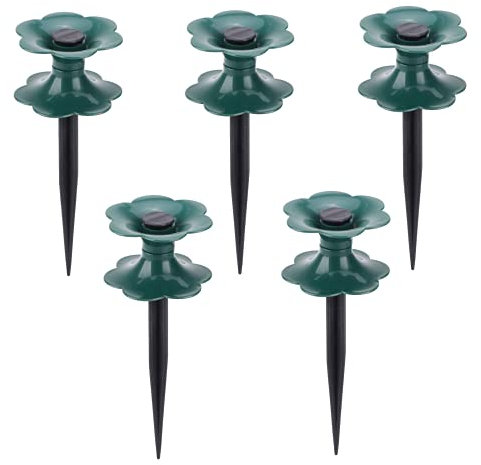 ZCFGUOI Petal Shaped Garden Hose Guide Spike, Green Spin Top Organizer for Easy Hose Transport and Storage, Lawn Hose Support for Plant Protection Garden Yard