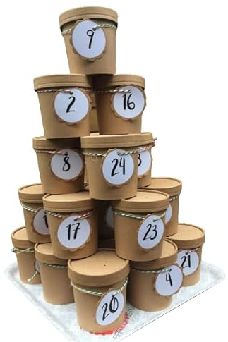 DIY-Adventskalender • Weihnachtskalender • Basteln • Aufkleber • Zahlen