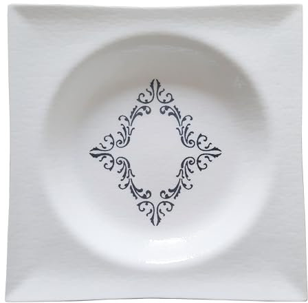 GUIZZO creart - Vide-poches design moderne d'entrée, soucoupe accessoires maison idéal comme pièce maîtresse moderne design, vide poches en verre de murano, objets pour la maison, 24 x 24 cm