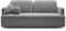 Dreisitzer-Sofa Lambina mit Schlaffunktion, Bettkasten, Boucle-Bezug in Grau