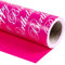 Holijolly Papier d'emballage d'anniversaire réversible - Mini rouleau - 43.2CM×10M - Lettre rose vif et argentée Happy Birthday Design pour Anniversaire, Fête, Party, Baby Shower