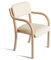 Sillas de comedor de madera maciza con brazos, silla de cocina tapizada, sillón con respaldo, moderno, oficina, ocio, recepción, cafetería, reposabrazos, carga máxima de 150 kg (color: