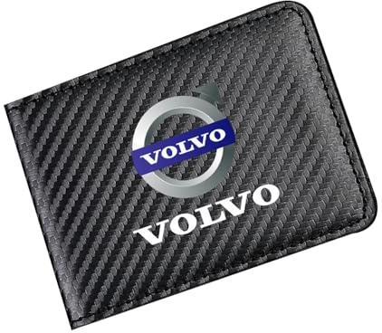 NBVGFGDF Herren Geldbörsen, für Volvo C40 XC40 XC60 XC90 S60 S90 Herren Bifold Geldbörse Tragbare Kreditkarte Geldbörse Slim Wallet mit RFID Schutz
