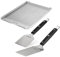 BURNHARD Edelstahl Plancha Set Jones mit 2-tlg. Grillspachtel und Grillschaber Set