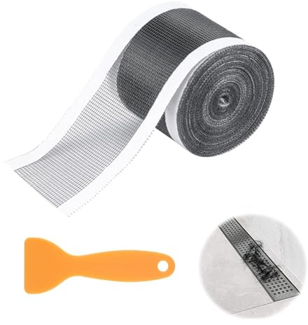 Einweg Abflusssieb, 70mm x 10m Abfluss Haarfänger, Haarsieb Dusche, Mit Plastikspatel Wiederverwendbar, Abflusssieb Dusche, Duschabfluss Mesh Aufkleber, Sink Strainer Für Badewannen, Küche, Bad