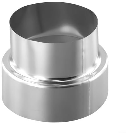 Edelstahl Rauchverbinder Liner Reduzierstück Rohrverbinder Kaminadapter Ofenrohr zum Anschluss von Umbau Rauchrohr (Ø120mm/Ø100mm)