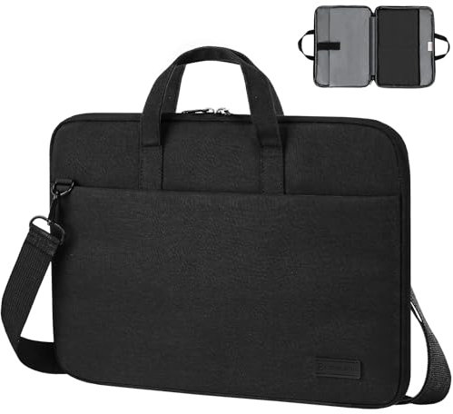 Luckits 15.6 inch Laptop Bag Case, Waterproof Computer Case Sleeve with Adjustable Shoulder Strap, Multi-function Slim Briefcase Laptop Messenger & Shoulder Bags for MacBook HP Lenovo Acer Asus Dell