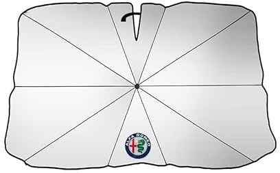 BEROZA Voiture Pare-Brise Pare-soleils pour Alfa Romeo Giulietta 2010-2021 Portable Pliable Anti-UV Parasol Parechaleur Accessoires D'intérieur Voiture,