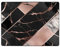 YYHHAOFA Tapis antidérapant antidérapant pour salon, motif marbre, noir, or rose, 160 x 122 cm
