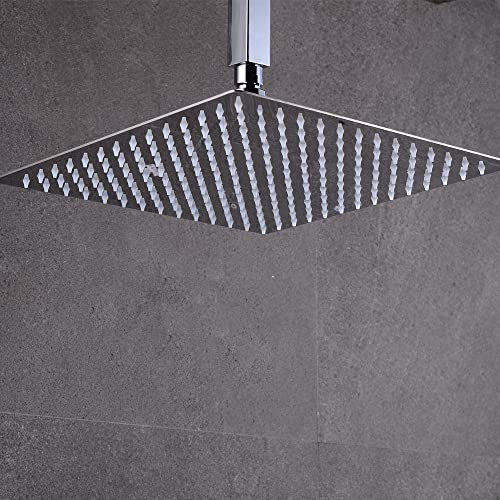 Juego de grifo de ducha cromado empotrado, sistema de ducha de lluvia, termostato, juego de ducha con LED de acero inoxidable, montaje en pared