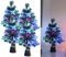 Lunartec Weihnachtsbaum für Pkw: 4er-Set Deko-Tannenbäume, dreifarbige LED-Beleuchtung, 45 cm (LED-Weihnachtsbaum LKW, Mini-LED-Weihnachtsbaum)