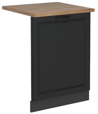 Vicco Panel Frontal del lavavajillas R-Line, Antracita casa de Campo, 60 cm, ET Roble
