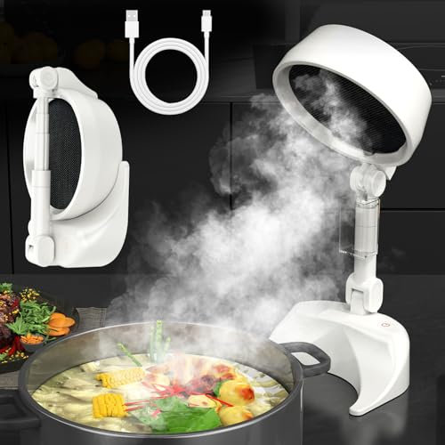 Mostop Hotte aspirante portable avec 3 vitesses - Ventilateur d'extraction d'air pliable - Ventilateur d'extraction pour la cuisson intérieure - BBQ Hot Pot et RV - Faible bruit