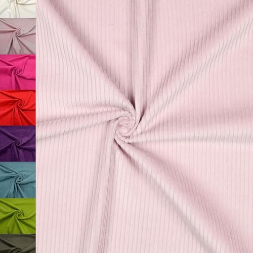 MAGAM-Stoffe Yanis Breitcord Cordstoff 100% Baumwolle Bekleidung Möbel Meterware 50cm (02. Helles rosa)