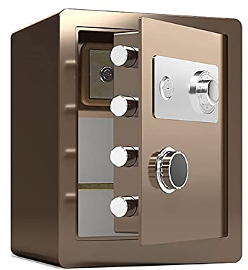 CLSDRZC Feuerfester, wasserdichter Sicherheits-Digitalschrank für den Haushalt, Kleiner Codeschloss-Kassenschrank aus Stahl, feuerfest, wasserdicht und diebstahlsicher, mit Sekr