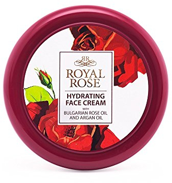 Befeuchtend Gesichtscreme mit Rosenwasser, Arganöl, Rosenöl 100 ml - straffende Tagescreme mit Jojobaöl