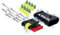 Kalitec KALI-1004 Superseal Set 4-Polig I KFZ Stecker 1,50 mm² max. 24 Volt I wasserdicht IP67 I ölbeständige Schnellverbinder Gehäusematerial PA GF für Auto, Motorrad I Schnellverbinder