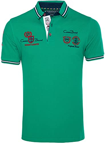 Carisma Kurzarm Poloshirt für Herren L, Grün 100% Baumwolle • Herren Polo Shirt mit Stickerei • Regular Fit Shirt mit angenehmen