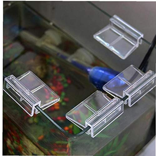 Los Tanques De Peces 4pcs Cubierta De Vidrio De 6 Mm De Clip, Acuarios Del Acuario De Acrílico Clips Sostenedores De Cristal Cubierta De Soporte De Sujetadores De Tapa Universales Para Acuarios Sin