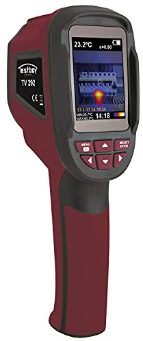 Termocamera IR Testboy TV 292 Basic, fotocamera digitale con sovrapposizione di immagini (con display a colori integrato, facile da usare, universale, per la manutenzione preventiva), nero/rosso