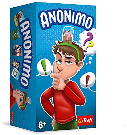 Trefl, Anonimo, Gesellschaftsspiel, Familienspiel, Gesellschaftsspiel, Ratespiel Wer Sie sind, Erraten von Sprüchen, Karten mit Sprüchen Bilder, Spiel für Erwachsene und Kinder ab 8 Jahren