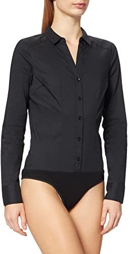 Vero Moda Women's VMLADY L/S G-String Shirt New NOOS Long Sleeve Top, Black, XS